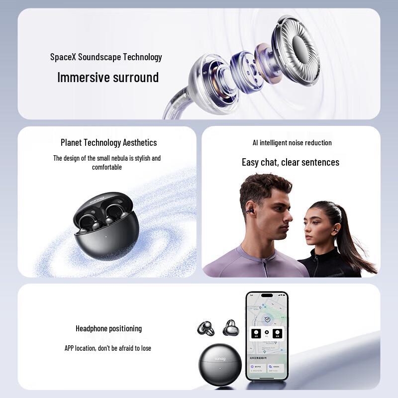 SANAG S6S Open-Ear Clip Bluetooth Headphones