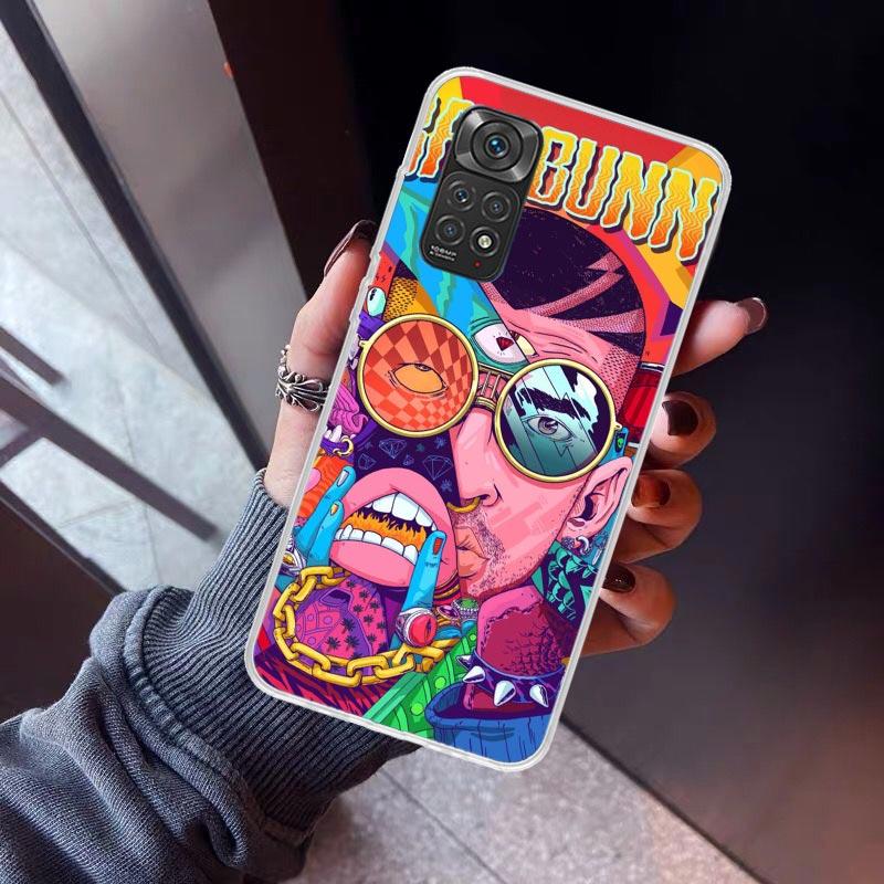 Bad Bunny Herz Handyhülle Für Xiaomi Redmi Note 15 14 14S 13 12S 12 Pro Plus 11S 11 10S 10 4G Hülle 11E 11T 5G Druck Fundas Rot