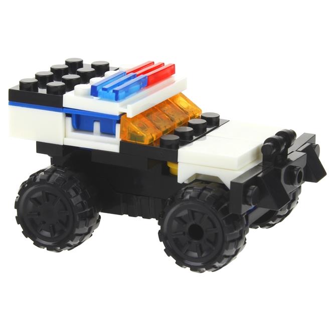 Construction Blocks 2 In 1 Police Car Off-Road