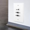 2 VGA Port 3.5 Female Head Wall Plate Panel for Home Theater Installation