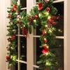 Deluxe 2.7m Christmas Rattan Wreath with Bow Ornaments