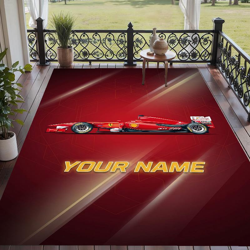 Custom Text Printed Rug F1 Non Slip Floor Carpet For Home Room Decor