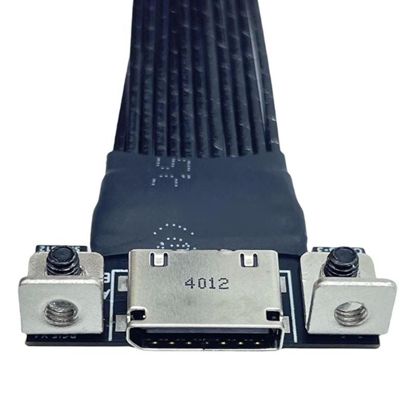 M.2 to Oculink 4i Extension Cable PCIe4.0 Gen4 Silver Plated Cable for M.2 M Key NVME to SFF8611 Adapter Cable