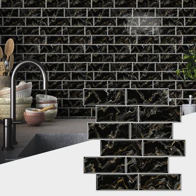 Adesivo Murale in PVC Speciale Splicing Marmo, Autoadesivo Impermeabile Carta da Parati Decorazione Parete Cucina Bagno Adesivo Piastrella