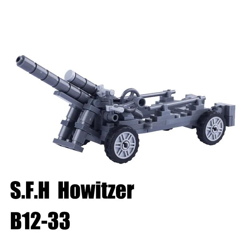 WWW2 Military Building Block 88mm Flak Gun Cannon  Weapons Figure Soldier Machine Gun Mecha Infantry Artillery Mortar Toys K053