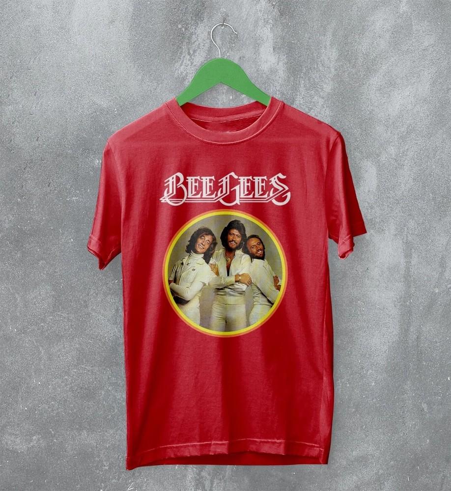 Bee Gees RED TShirt Saturday Night Fever Christmas Gift All size MI980 Unisex T-Shirt XL
