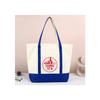 Multicolor Embroidered Canvas Bag: Foldable, Large Capacity Handheld & Shoulder Shopping Bag for Women