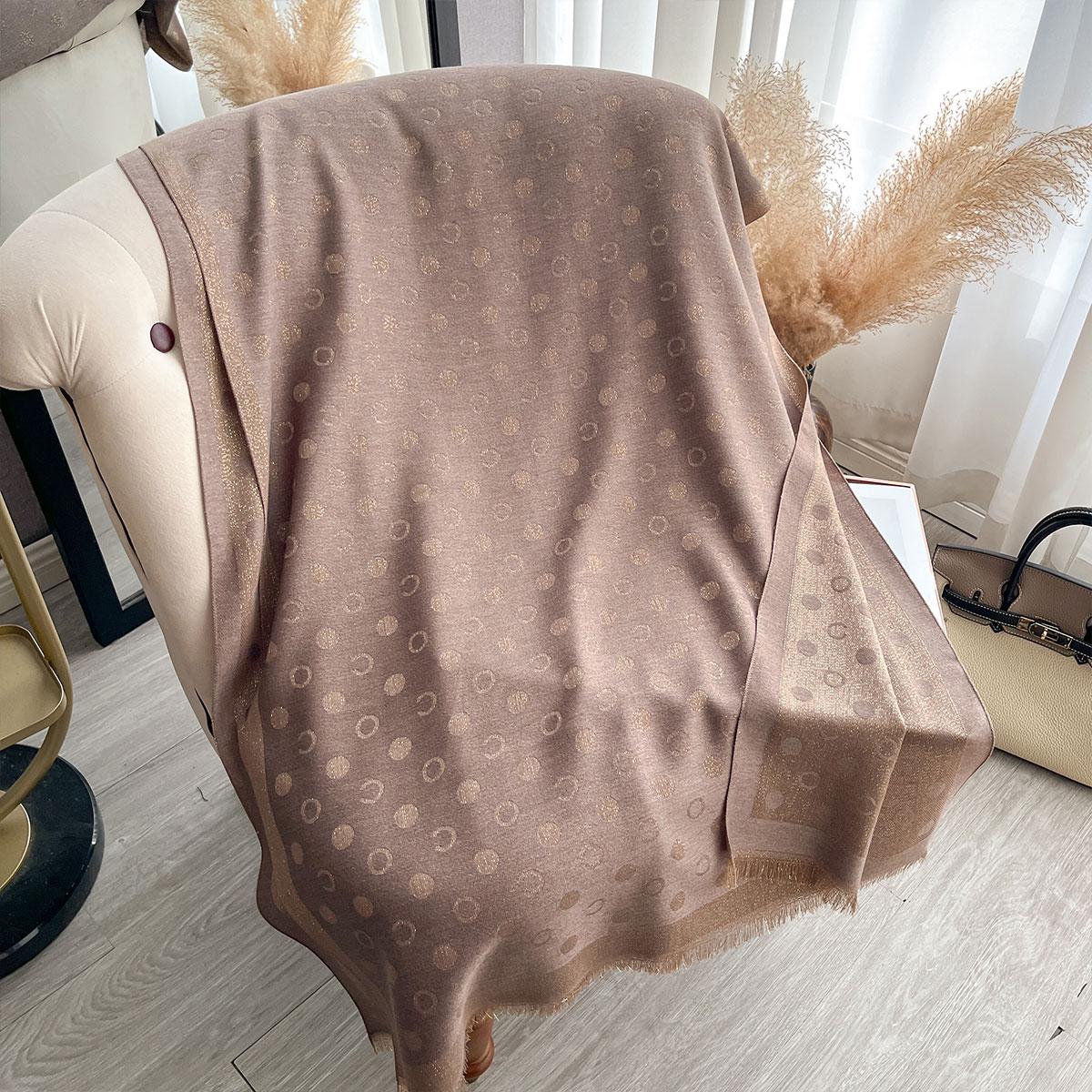 

Latest Women Spring And Autumn Elegance Print Shawl Designer Lady Golden Thread Long Scarf Muslim Wrap Headscarf Pashmina