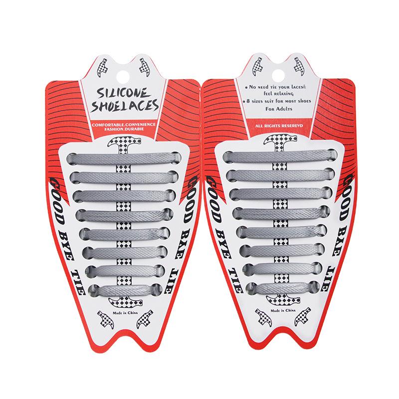 Lacets de chaussures créatifs en silicone élastique avec marteau