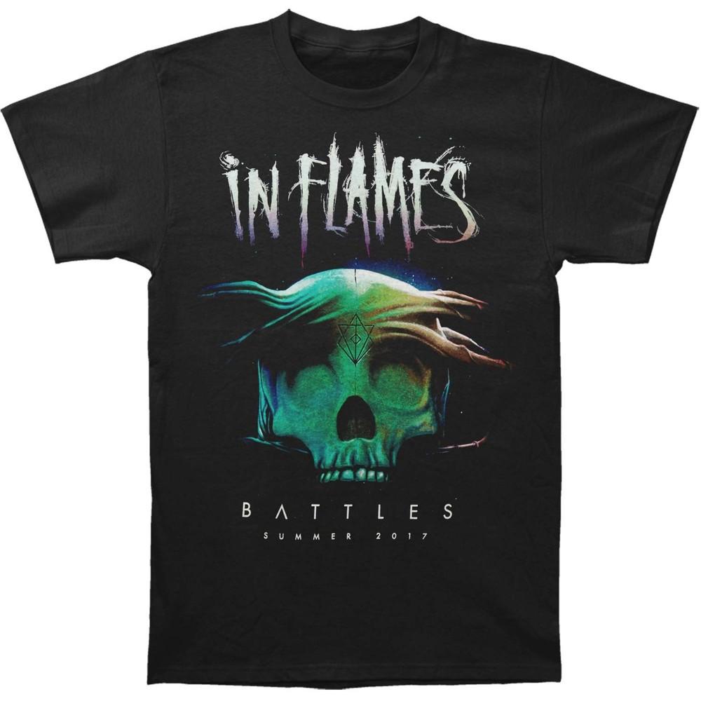 

Men s In Flames Battles 2017 Summer Tour T-shirt Black 3XL