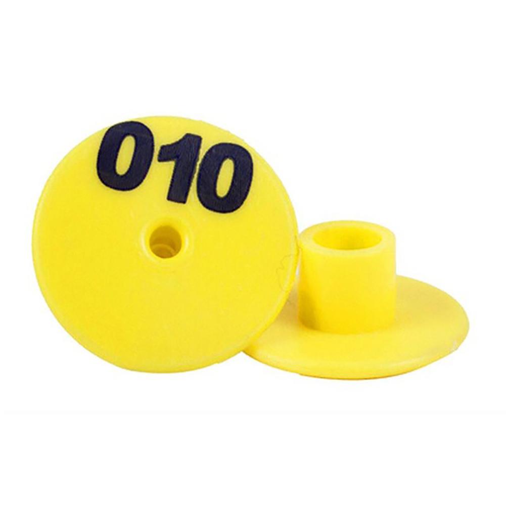 100Pcs Thicken Ear Tag with Number Signage Label Marker Plate for Cow Pig Goat Sheep