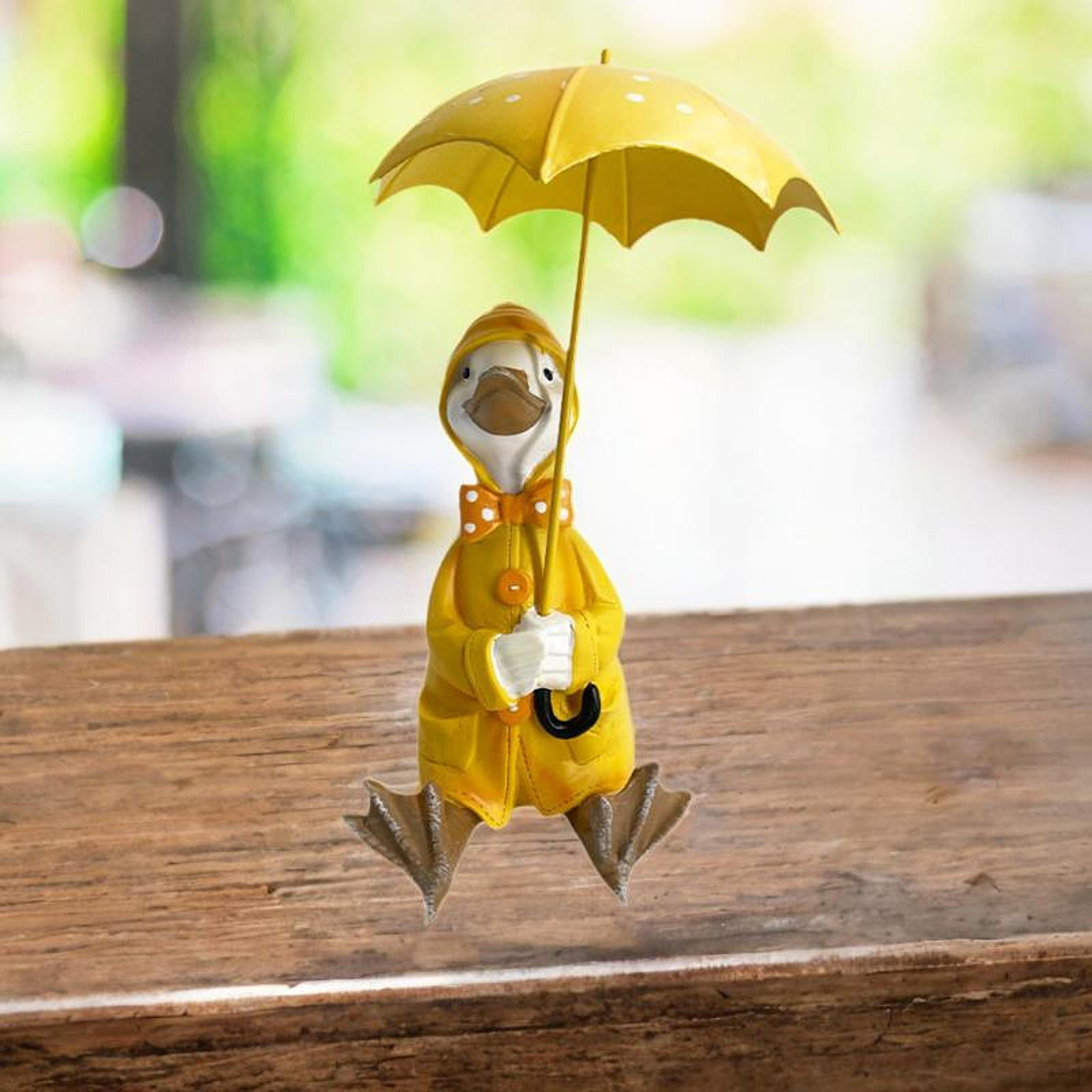 

with Umbrella Figurine for Garden And Outdoor Single Duck