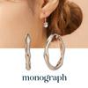 Monograph Olivia Earrings Mger018S 14K Gold Plated