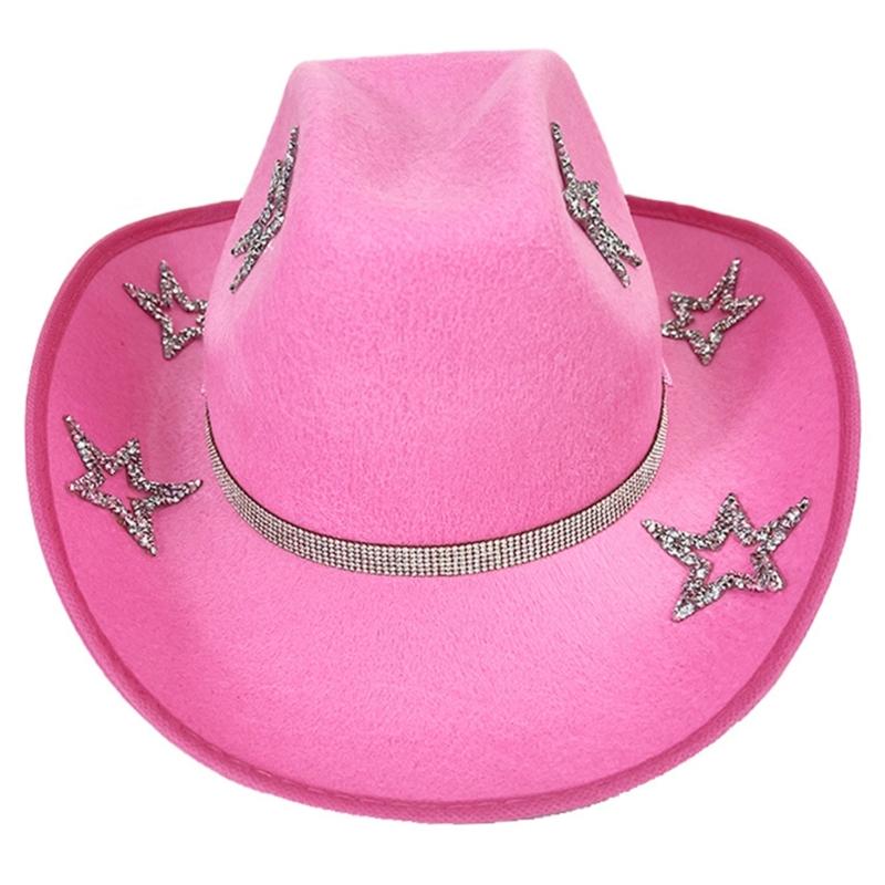 Sparkling Party Hat Heavy Crystal Star Rhinestones Hat for Bachelorette Party Party Hat Bride Hat for Actor Actress