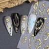 Self-Adhesive 5D Nail Stickers 5D Embossed Gold Silver Nail Art Stickers Adhesive Backing Embossed Design Nail Stickers