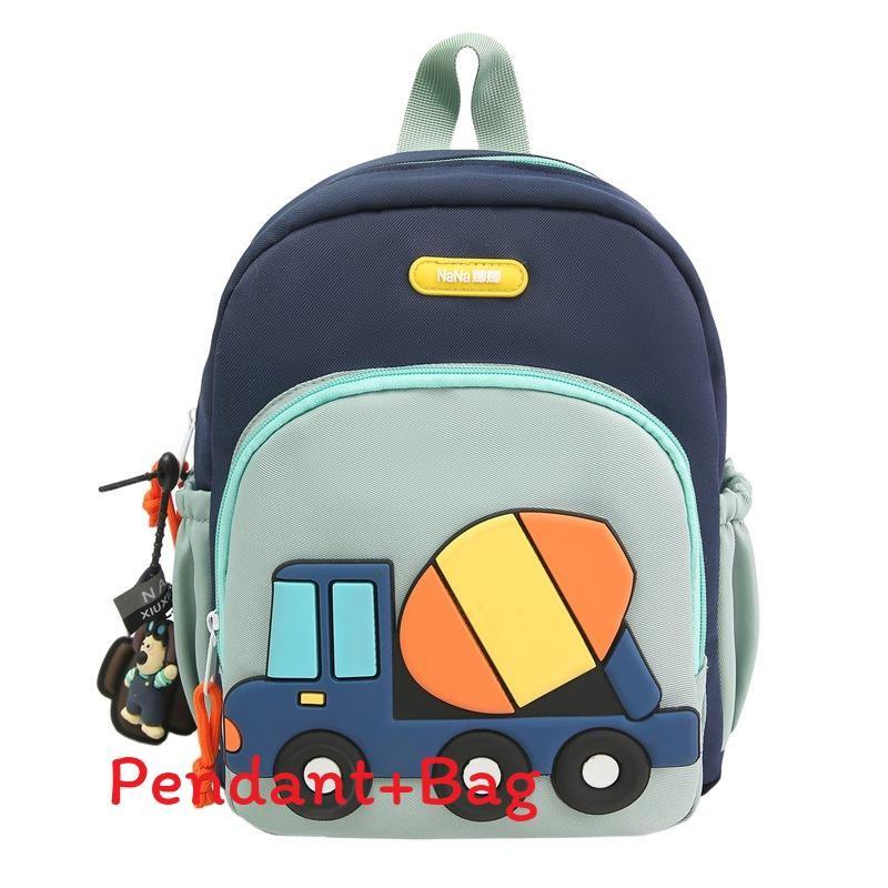 Kids Car Pattern Backpack Lightweight Spine Protection Backpack Kindergarten