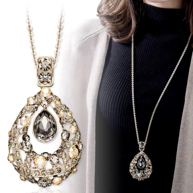 Light Luxury Simple Long Necklace Women's Autumn and Winter All-match High-end Sweater Chain Temperament Light Luxury Necklace Clothing Accessories