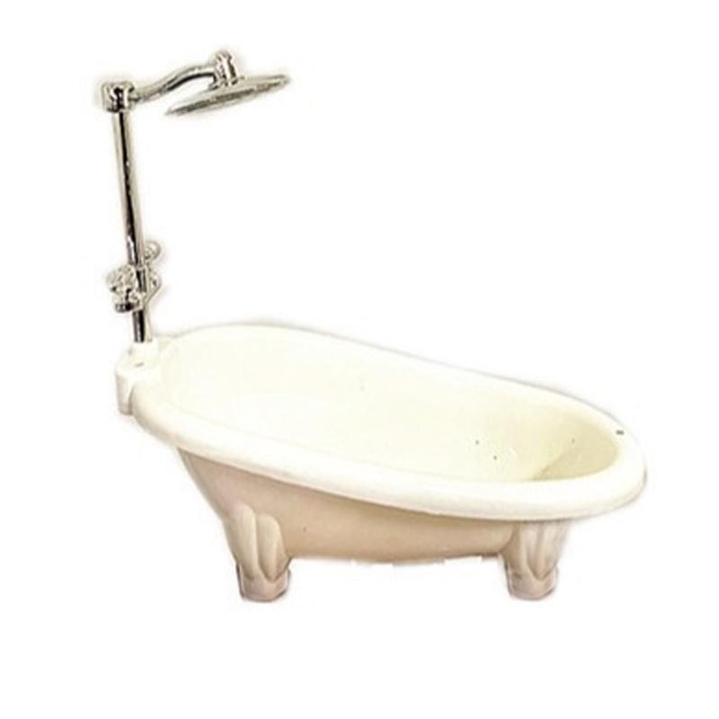 

Мини-ванна для кукольных домиков Аксессуары Идеально подходит для детских ролевых игр и домашнего декора белый