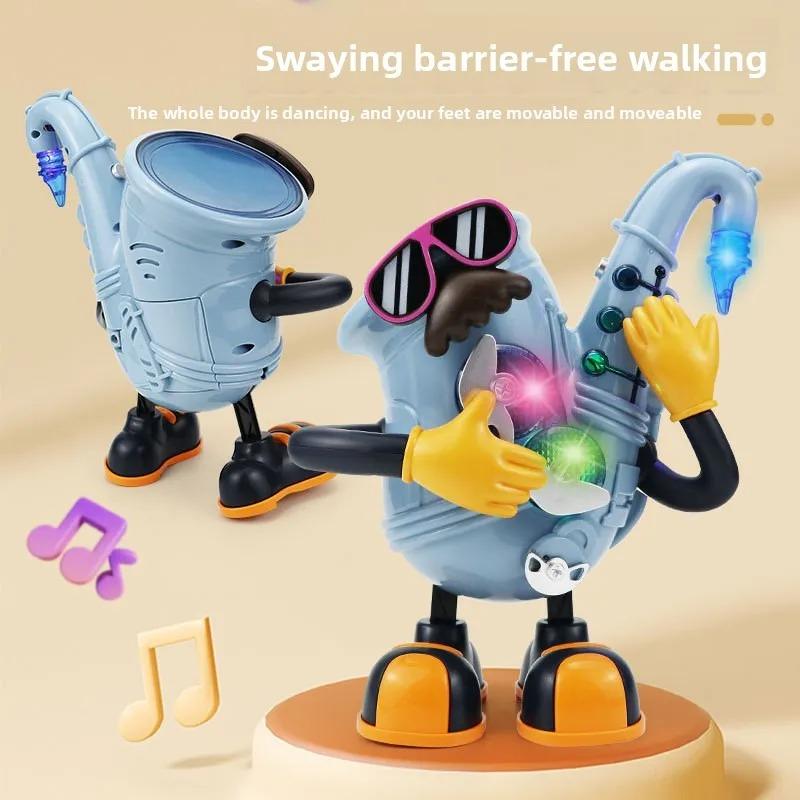 Elektrischer tanzender Herr. Rocklichter Musik Saxophon Puppe Kinder Pädagogisch Elektrische Musikspielzeuge für Kinder Weihnachtsgeschenke Spielzeug