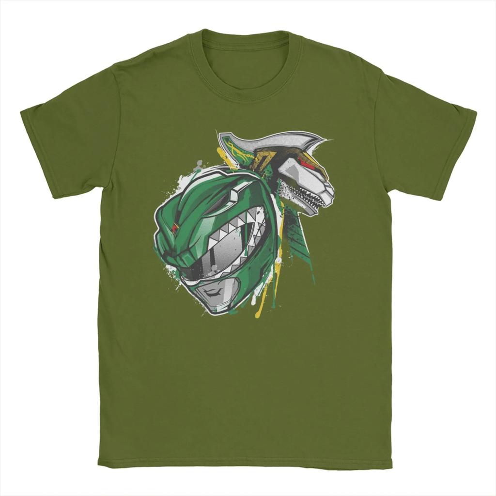 90s Green Power Rangers Unisex Unisexs T Shirt Novelty Tees Short Sleeve O Neck TShirt 100 Cotton Adult Clothing