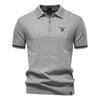 Gant 2025 Spring/Summer Embroidered New Men's Business Casual Woolen Polo Shirt, Flip Collar Knitted Polo Shirt, Short Sleeve