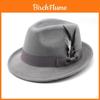 Mens Feather Felt Hat With Wide Brim For Summer Sun Protection And Stylish Casual Wear