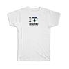 Gift T-Shirt : I Love Lesotho Flag Heart Country Crest Expat