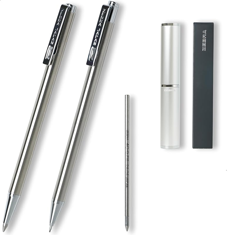 

[With genuine aluminum case] zebra For notebook thin ballpoint pen & thin mechanical pencil Refill set/T-3 (0.7mm) / TS-3 (0.5mm) 4C-0.7 core (black)