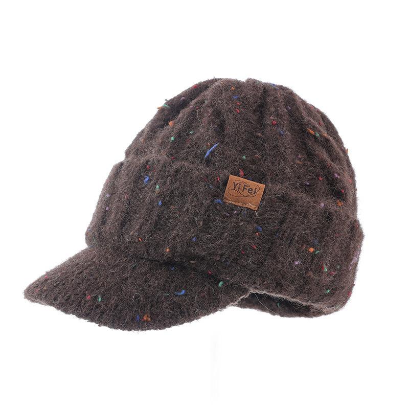Autumn and Winter Cute Colorful Sequined Cap Outdoor Leisure Windproof Warm Ear Protection Wool Hat