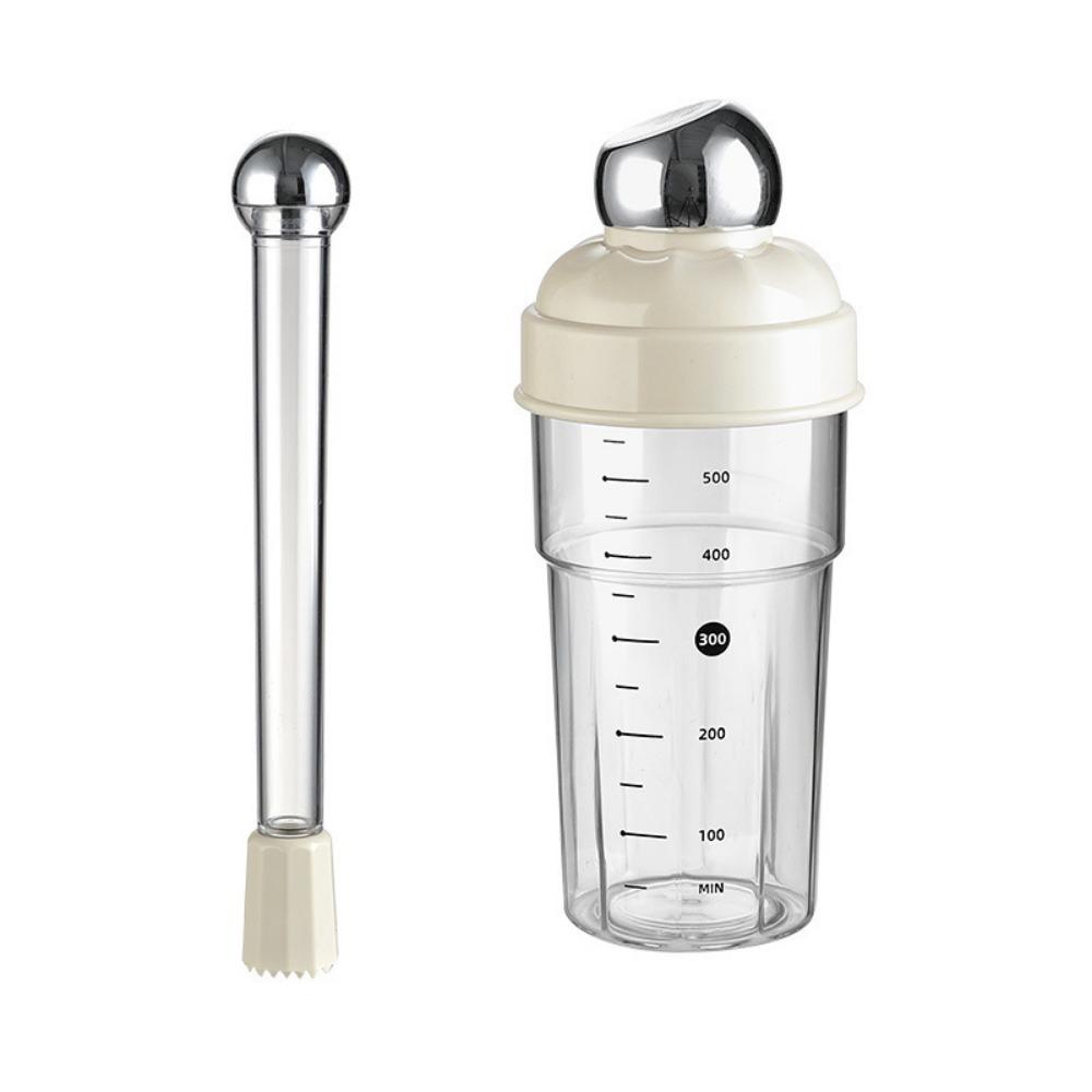 600ML Cocktail Mixer Cup Portable Shake Cup Muddler Set Drink Hand-Shake Mixer  Milk Tea Shop