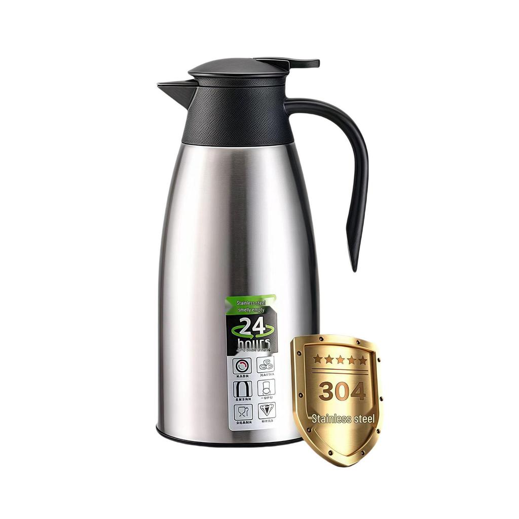 2L Large Capacity Double-Layer 304 Stainless Steel Vacuum Insulated Hot Water Kettle