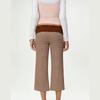 Women’s Wide Leg Crop Pants Stretch High Waist Soft Knit Cropped Lounge Pants for Daily Wear and Comfort