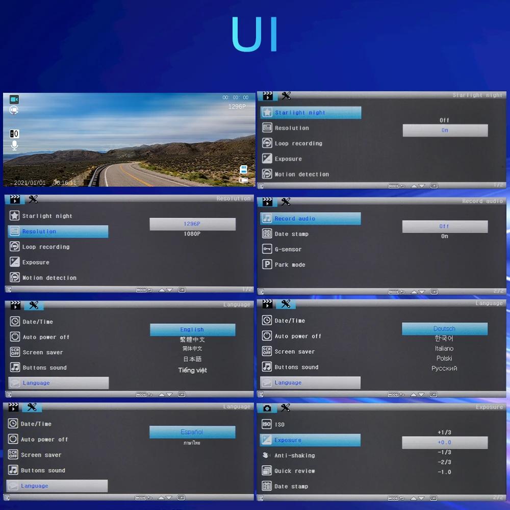 Grabadora de conducción de doble lente 1080 HD de 3,16 pulgadas, cámara DVR para automóvil, grabadora de video de conducción de automóvil, grabación en bucle de visión trasera, visión nocturna HD