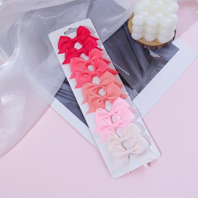 

Mini Children s Candy Color Bow Hair Clips and Headwear Set