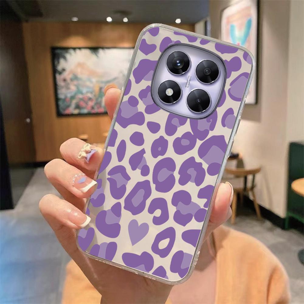 Butterfly Flower Rose Artistic Marble Oil Painting Phone Case For Xiaomi Redmi Note 15 Pro Plus 15 15C 14C Leopard Clear Cover