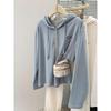 Stylish French-Inspired Hooded Sweatshirt for Women - Autumn/Winter Casual Slimming Versatile Top