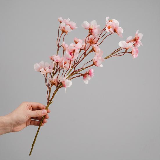 Artificial Peach Blossom Branches Decor No Withering Fake Flowers Silk Spring Faux Flowers Peach Bouquet for Home Living Room Bedroom