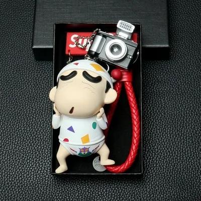 Cartoon Crayon Shin-chan Car Keychain Cute Fashion Backpack Camera Pendant Girls Accessories Holiday Present Kids Anime Toys