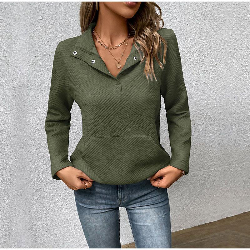 Осенне-зимние корейские модные свитера для женщин с длинным рукавом и воротником-поло — фото 7