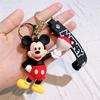 Disney Set di Portachiavi Personaggi Serie Floreale di Topolino e Minnie Carino Cartone Animato Bouquet Portachiavi per Coppia Modello Floreale Borsa Regalo