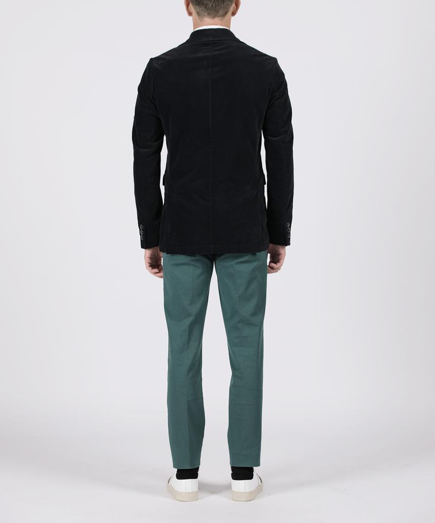 PANICALE Green Slim Fit Dyed Cotton Pants