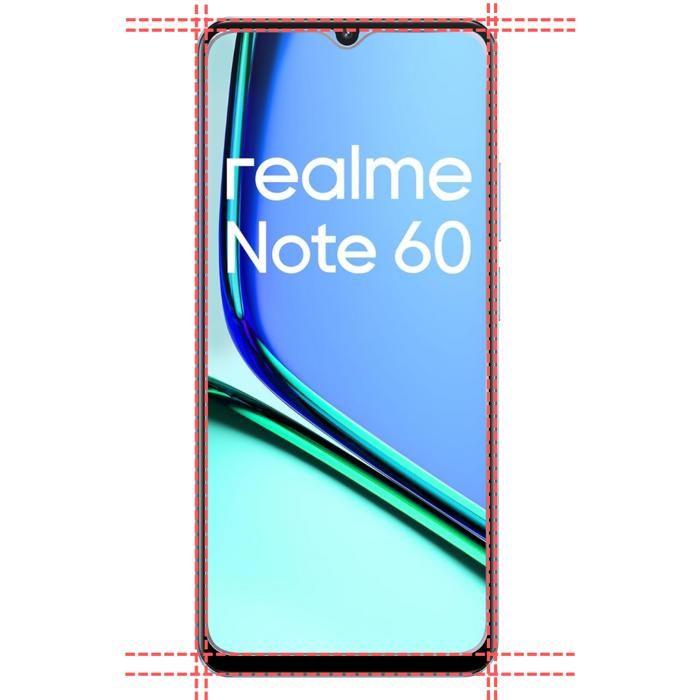 Härdat glas - Phonillico® - Realme Note 60 - 2-pack - Reptåligt - Skärmskydd