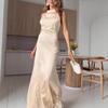 Rochie de Seară Femei 2025 Stil European & American cu Spate Decupat, Fără Mâneci, cu Șireturi