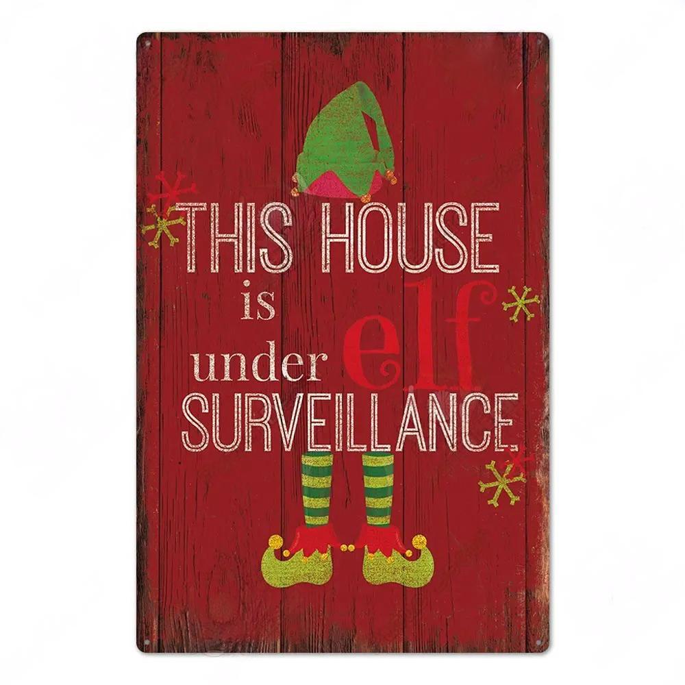 Vintage Tin Signs Merry Christmas Posters Decor Plaque Metal Plate Garden Wall Art Room Decoration New Years Gift