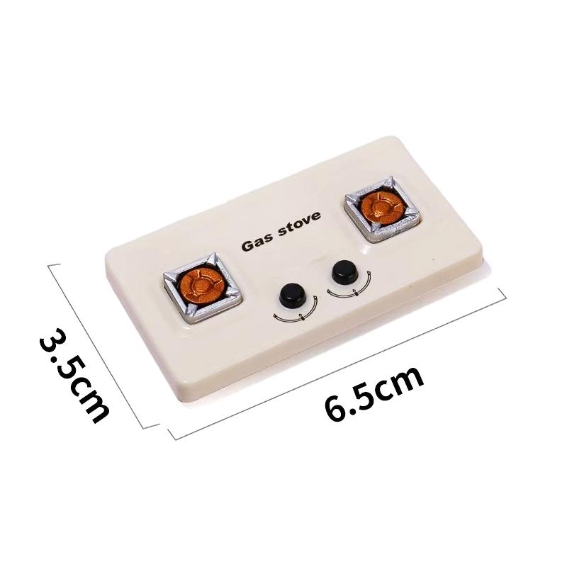 1:12 DIY Miniature Dollhouse Kitchen Console Accessories Pan Gas Furnace Model Doll Furniture Play Mini Kitchen Toy