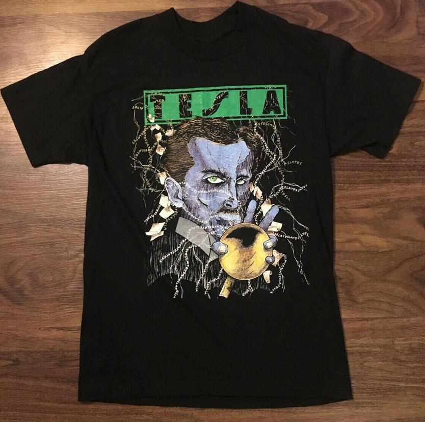 Tesla PSYCHOTIC Supper Tour 1992 Винтажная черная унисекс футболка M
