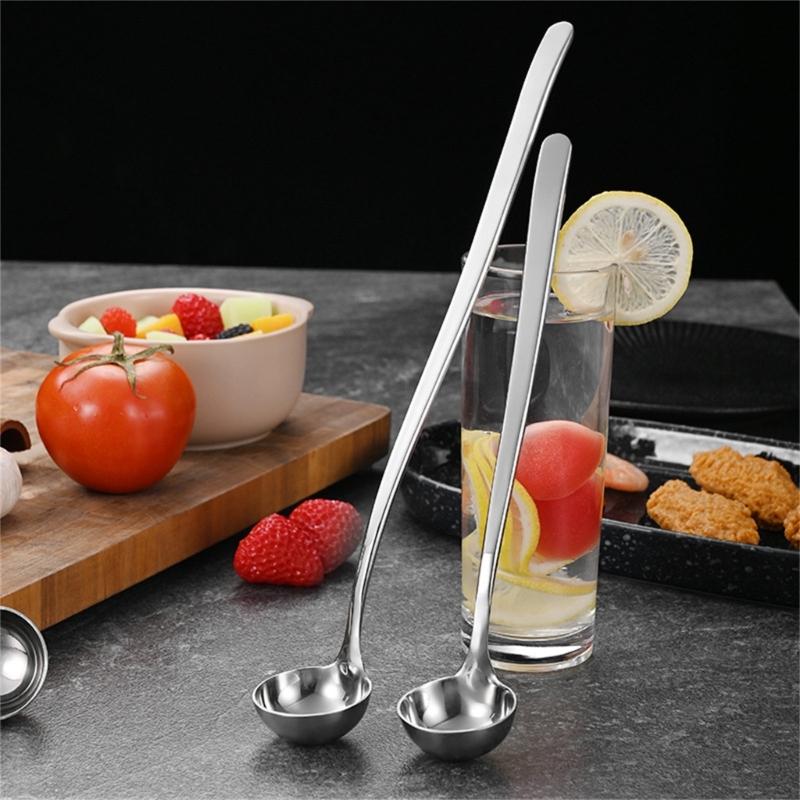 Stainsless Steels Dessert Spoon Long Handle Tea Coffee Stirring Spoons Kitchen Mixings Spoon for Dessert Milkshakes Salad