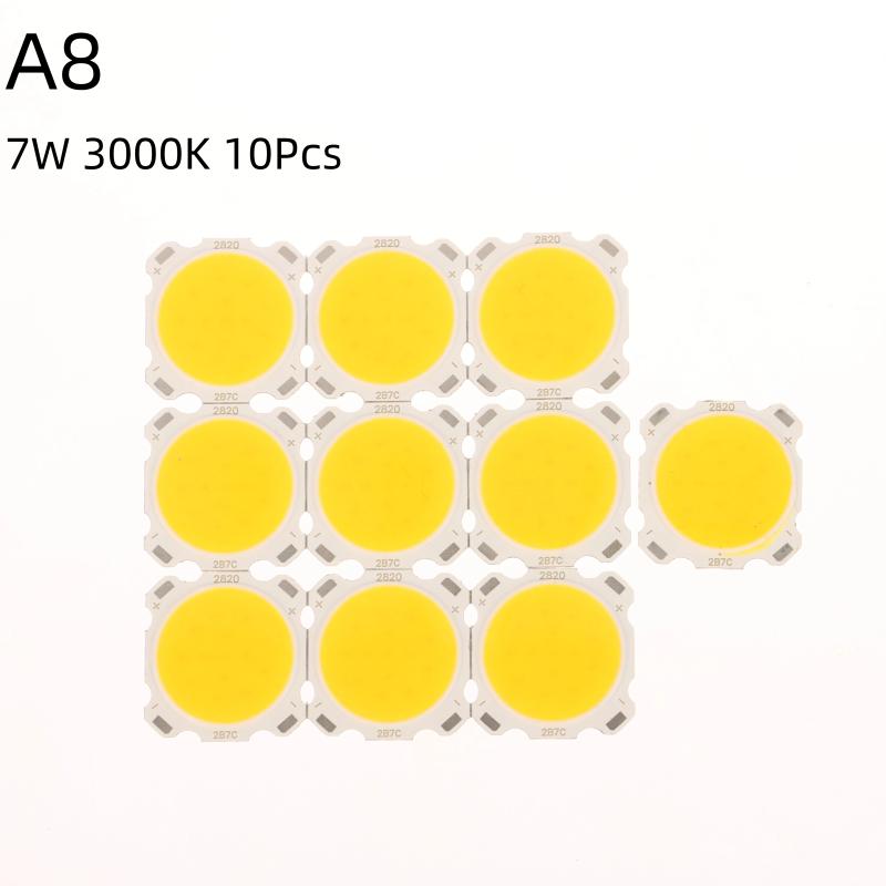 10ks LED čipů 3W 5W 7W 10W LED zdrojový čip Vysoce výkonná LED COB Boční žárovka Světlo Lampa Reflektor Stropní svítidlo Světla