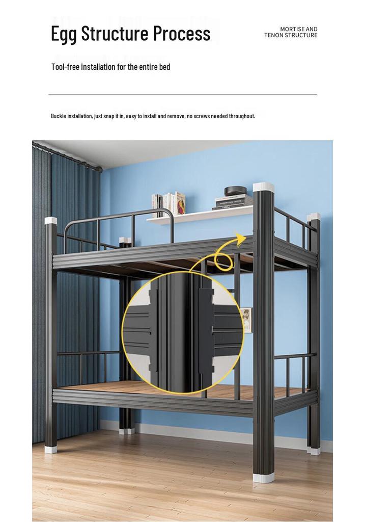 Eisen-Etagenbett - Hoch und Niedrig für Wohnheime, Apartments oder Mitarbeiter