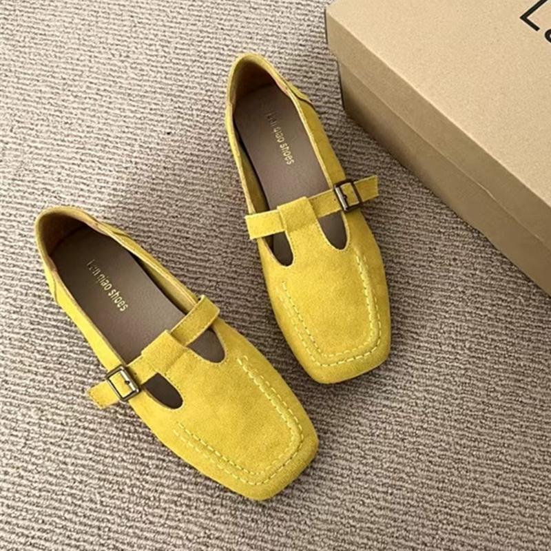 Fashion AIYUQI Women's Mary Jane Shoes Retro 2025 New Genuine Leather Female Shoes Slip-on Large Size Square-toe Loafers For Women